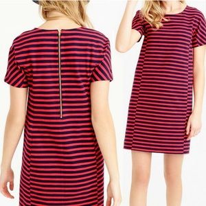 J. Crew Red and Blue Striped Dress
